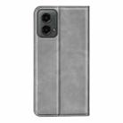 For Motorola Moto G 5G 2024 Retro-skin Magnetic Suction Leather Phone Case(Grey) - 3