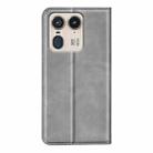 For Motorola Edge 50 Ultra Retro-skin Magnetic Suction Leather Phone Case(Grey) - 3