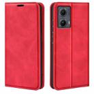 For Motorola Edge 5G 2024 Retro-skin Magnetic Suction Leather Phone Case(Red) - 1