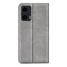 For Motorola Moto G35 5G Retro-skin Magnetic Suction Leather Phone Case(Grey) - 3
