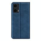 For Motorola Moto G35 5G Retro-skin Magnetic Suction Leather Phone Case(Dark Blue) - 3