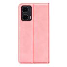 For Motorola Moto G35 5G Retro-skin Magnetic Suction Leather Phone Case(Pink) - 3