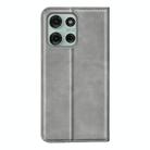 For Motorola Moto G75 5G Retro-skin Magnetic Suction Leather Phone Case(Grey) - 3