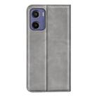 For Motorola Moto E15 Retro-skin Magnetic Suction Leather Phone Case(Grey) - 3