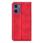 For Motorola Moto E15 Retro-skin Magnetic Suction Leather Phone Case(Red) - 3