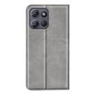 For Motorola Moto G Power 2025 Retro-skin Magnetic Suction Leather Phone Case(Grey) - 3