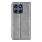 For Motorola Moto Edge 60 Fusion Retro-skin Magnetic Suction Leather Phone Case(Grey) - 3