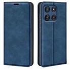 For Motorola Moto G Stylus 5G 2025 Retro-skin Magnetic Suction Leather Phone Case(Dark Blue) - 1