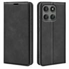 For Motorola Edge 60 Pro Retro-skin Magnetic Suction Leather Phone Case(Black) - 1
