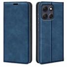 For Motorola Moto G86 5G Retro-skin Magnetic Suction Leather Phone Case(Dark Blue) - 1