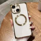 For iPhone 13 Square Magsafe Electroplating TPU Phone Case(Golden) - 1