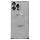 For iPhone 14 Pro Square Gradient Magsafe Electroplating TPU Phone Case(Silver) - 1