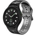 For Samsung Galaxy watch 5 Pro Golf Edition Curved Texture Silicone Watch Band(Black+Grey) - 1
