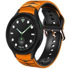 For Samsung Galaxy watch 5 Golf Edition Curved Texture Silicone Watch Band(Orange+Black) - 1