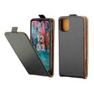 For Nokia C12 Vertical Flip Leather Phone Case with Card Slot(Black) - 1