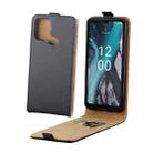 For Nokia C22 Vertical Flip Leather Phone Case with Card Slot(Black) - 1