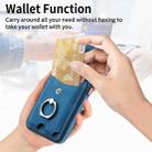 For Samsung Galaxy A13 4G Electroplating Skin-feel Leather Ring Card Wallet Phone Case(Blue) - 5