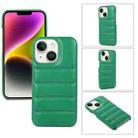 For iPhone 15 Plus Down Jacket Airbag Shockproof Phone Case(Green) - 1