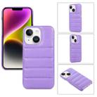 For iPhone 15 Down Jacket Airbag Shockproof Phone Case(Purple) - 1