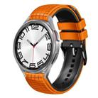 For Samsung Galaxy Watch 6 / 6 Classic 20mm Mesh Two Color Silicone Watch Band(Orange Black) - 1