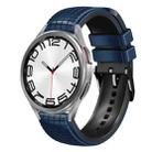 For Samsung Galaxy Watch 6 / 6 Classic 20mm Mesh Two Color Silicone Watch Band(Dark Blue Black) - 1