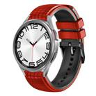 For Samsung Galaxy Watch 6 / 6 Classic 20mm Mesh Two Color Silicone Watch Band(Red Black) - 1