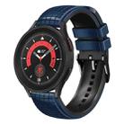 For Samsung Galaxy Watch 5 / 5 Pro 20mm Mesh Two Color Silicone Watch Band(Dark Blue Black) - 1