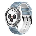 For Samsung Galaxy Watch 4 / 4 Classic 20mm Mesh Two Color Silicone Watch Band(Blue White) - 1