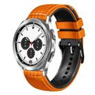 For Samsung Galaxy Watch 4 / 4 Classic 20mm Mesh Two Color Silicone Watch Band(Orange Black) - 1