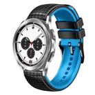 For Samsung Galaxy Watch 4 / 4 Classic 20mm Mesh Two Color Silicone Watch Band(Black Sky Blue) - 1