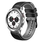 For Samsung Galaxy Watch 4 / 4 Classic 20mm Mesh Two Color Silicone Watch Band(Black Gray) - 1