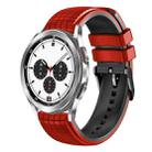 For Samsung Galaxy Watch 4 / 4 Classic 20mm Mesh Two Color Silicone Watch Band(Red Black) - 1