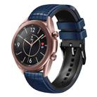 For Samsung Galaxy Watch3 41mm 20mm Mesh Two Color Silicone Watch Band(Dark Blue Black) - 1