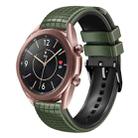 For Samsung Galaxy Watch3 41mm 20mm Mesh Two Color Silicone Watch Band(Army Green Black) - 1