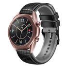 For Samsung Galaxy Watch3 41mm 20mm Mesh Two Color Silicone Watch Band(Black Gray) - 1