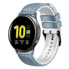 For Samsung Galaxy Watch Active 2 20mm Mesh Two Color Silicone Watch Band(Blue White) - 1