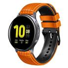 For Samsung Galaxy Watch Active 2 20mm Mesh Two Color Silicone Watch Band(Orange Black) - 1