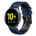 For Samsung Galaxy Watch Active 2 20mm Mesh Two Color Silicone Watch Band(Dark Blue Black) - 1