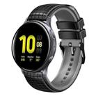 For Samsung Galaxy Watch Active 2 20mm Mesh Two Color Silicone Watch Band(Black Gray) - 1