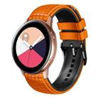 For Samsung Galaxy Watch Active 20mm Mesh Two Color Silicone Watch Band(Orange Black) - 1