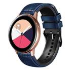 For Samsung Galaxy Watch Active 20mm Mesh Two Color Silicone Watch Band(Dark Blue Black) - 1