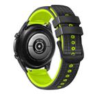 For Samsung Watch Gear Sport 20mm Mesh Two Color Silicone Watch Band(Black Lime) - 2