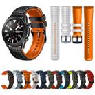 For Samsung Watch Gear Sport 20mm Mesh Two Color Silicone Watch Band(Black Lime) - 5
