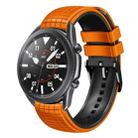 For Samsung Galaxy Watch3 45mm 22mm Mesh Two Color Silicone Watch Band(Army Green Black) - 1