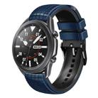 For Samsung Galaxy Watch3 45mm 22mm Mesh Two Color Silicone Watch Band(Dark Blue Black) - 1