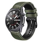 For Samsung Galaxy Watch3 45mm 22mm Mesh Two Color Silicone Watch Band(Black Gray) - 1