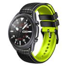 For Samsung Galaxy Watch3 45mm 22mm Mesh Two Color Silicone Watch Band(Black Sky Blue) - 1