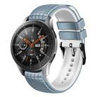 For Samsung Galaxy Watch 46mm 22mm Mesh Two Color Silicone Watch Band(Blue White) - 1