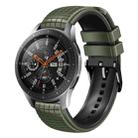 For Samsung Galaxy Watch 46mm 22mm Mesh Two Color Silicone Watch Band(Black Gray) - 1