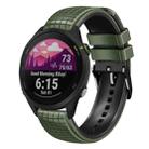 For Garmin Forerunner 255 22mm Mesh Two Color Silicone Watch Band(Black Gray) - 1